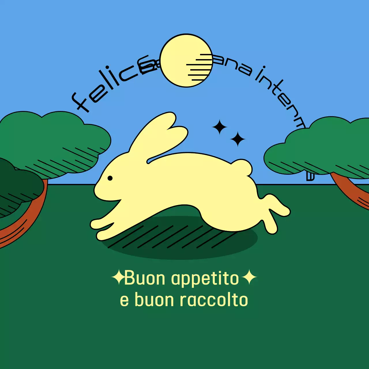 Festival Chuseok semplice e blu cielo