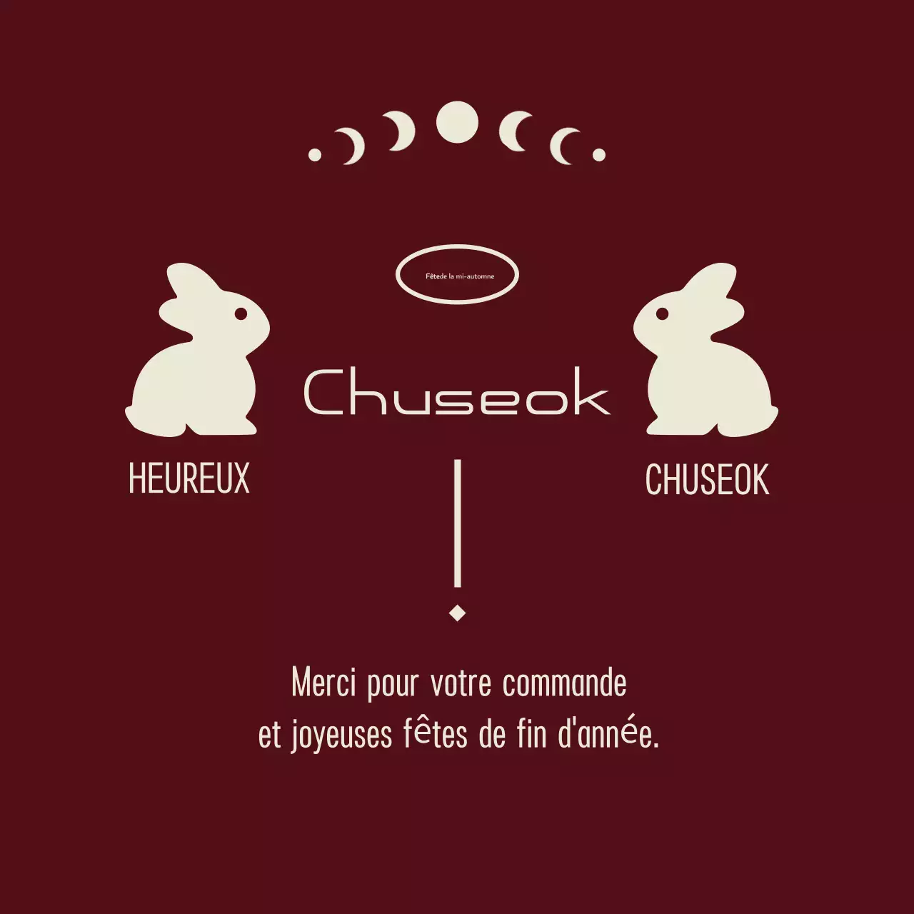 Remerciements traditionnels de Chuseok brun