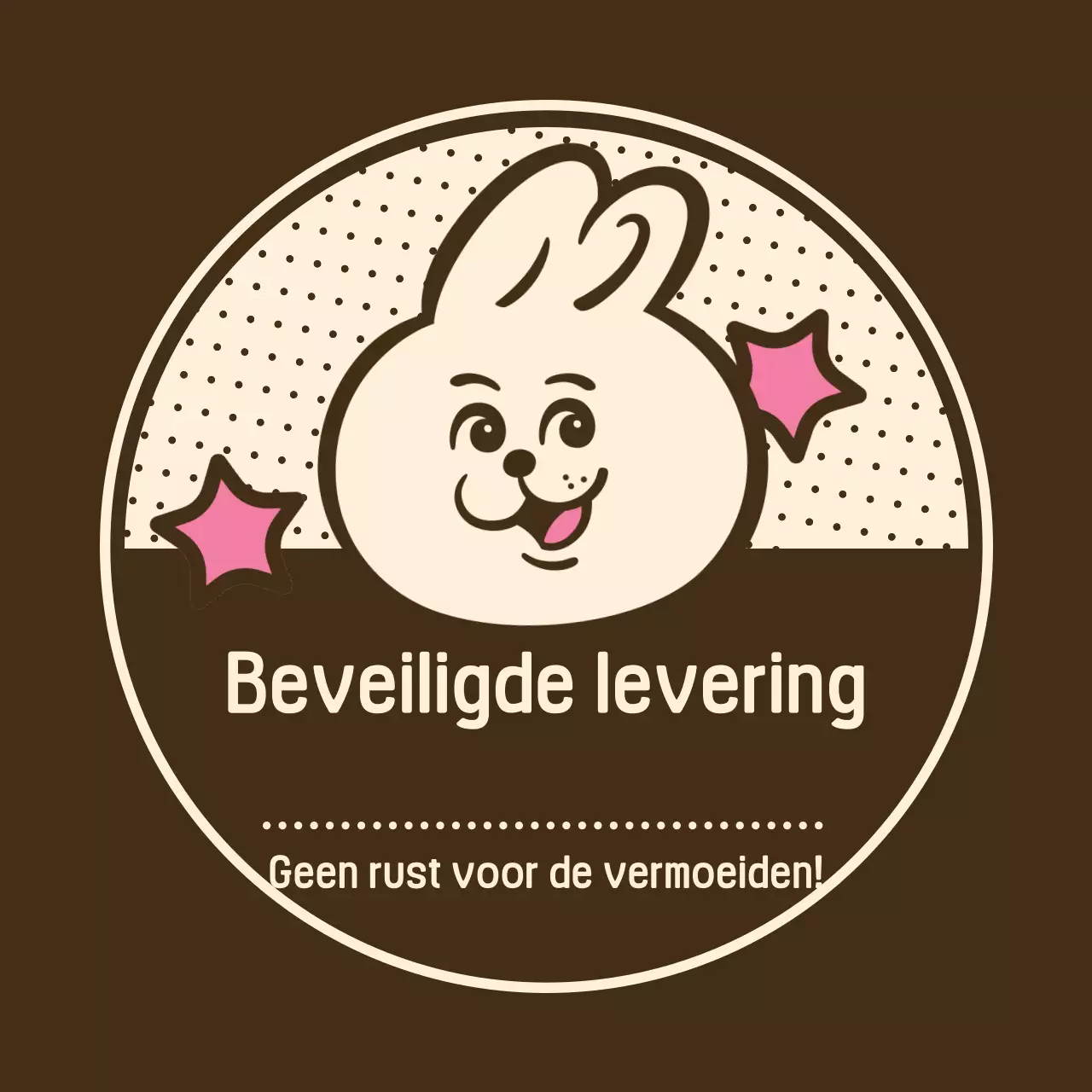 Bruine vintage bezorgadvertentie