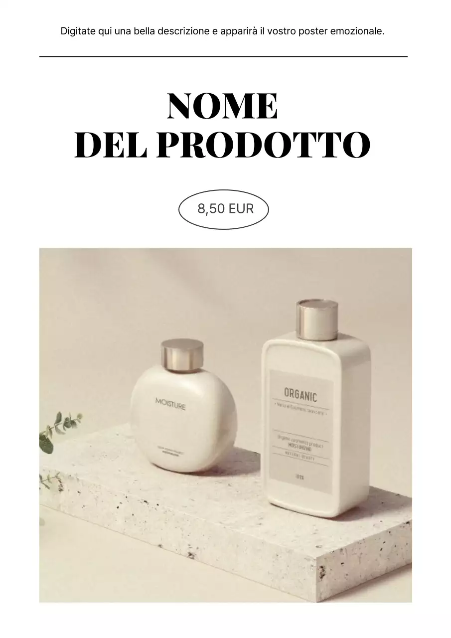 Materiale promozionale con un'atmosfera luminosa ed emozionante