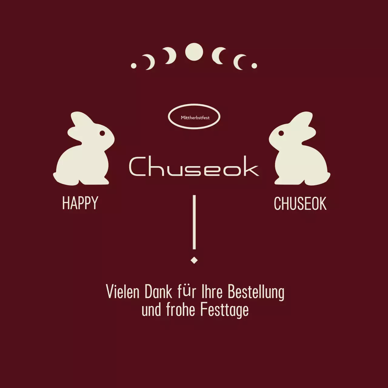 Braunes traditionelles Chuseok Danke