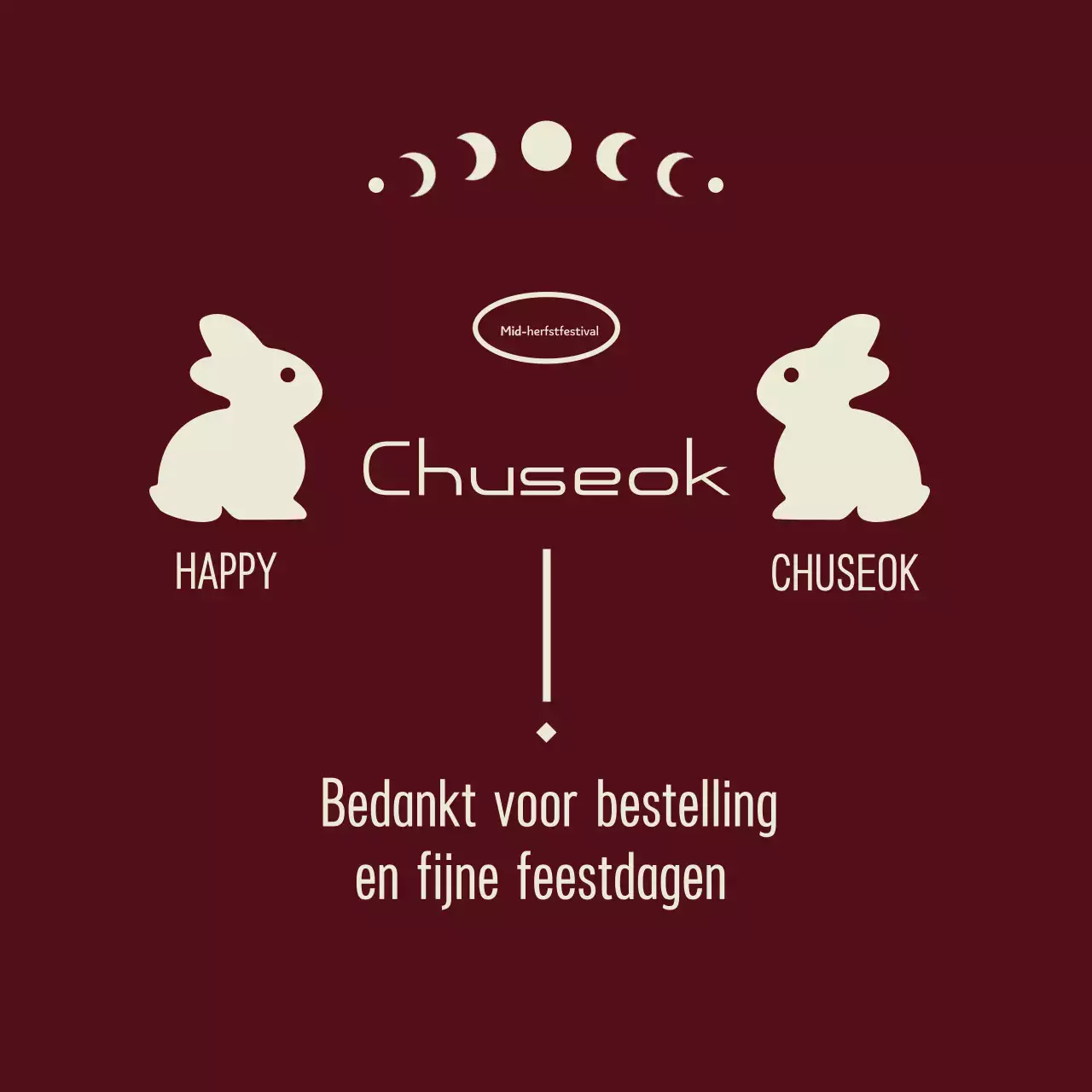 Bruine Traditionele Chuseok Bedankt