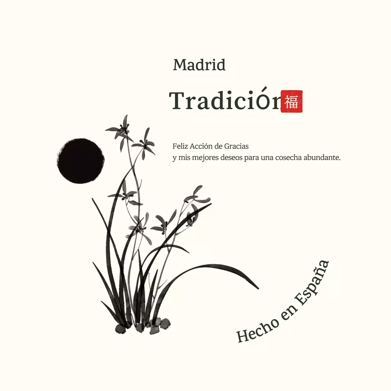 Saludos festivos tradicionales en marfil