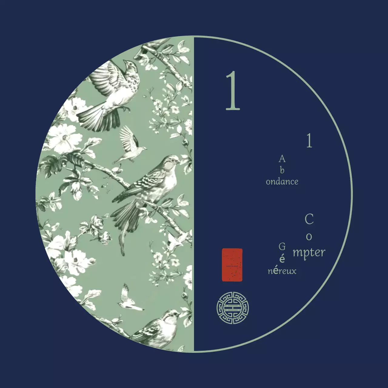 Salutations traditionnelles bleues pour les fêtes