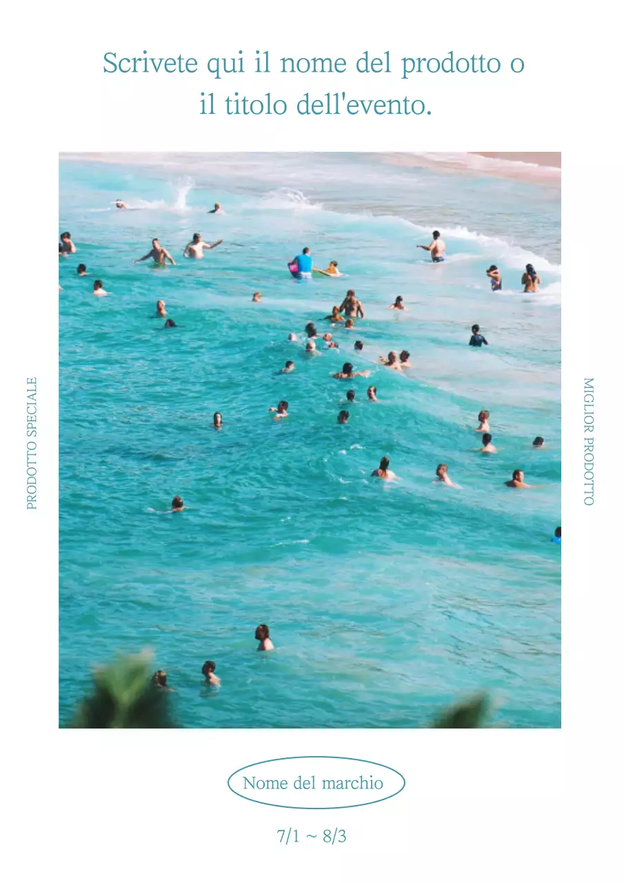 Pubblicità rinfrescante estiva semplice alla menta