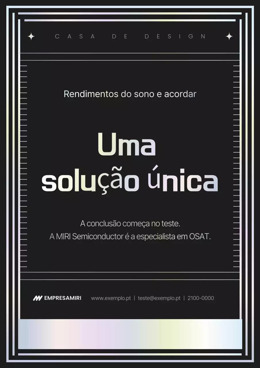 Promoção de uma empresa moderna de semicondutores em preto