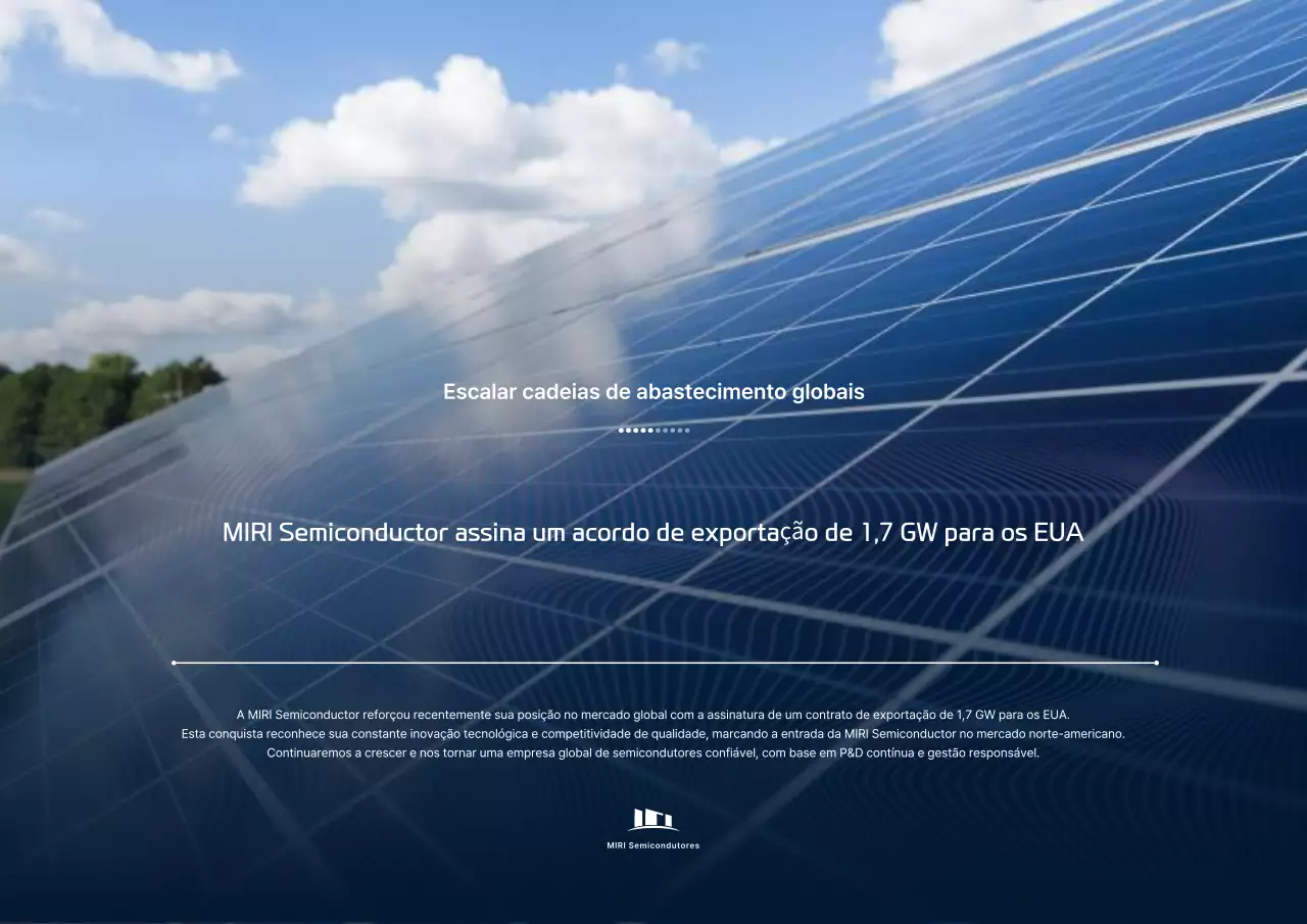Boletim informativo sobre células solares simples da Blue