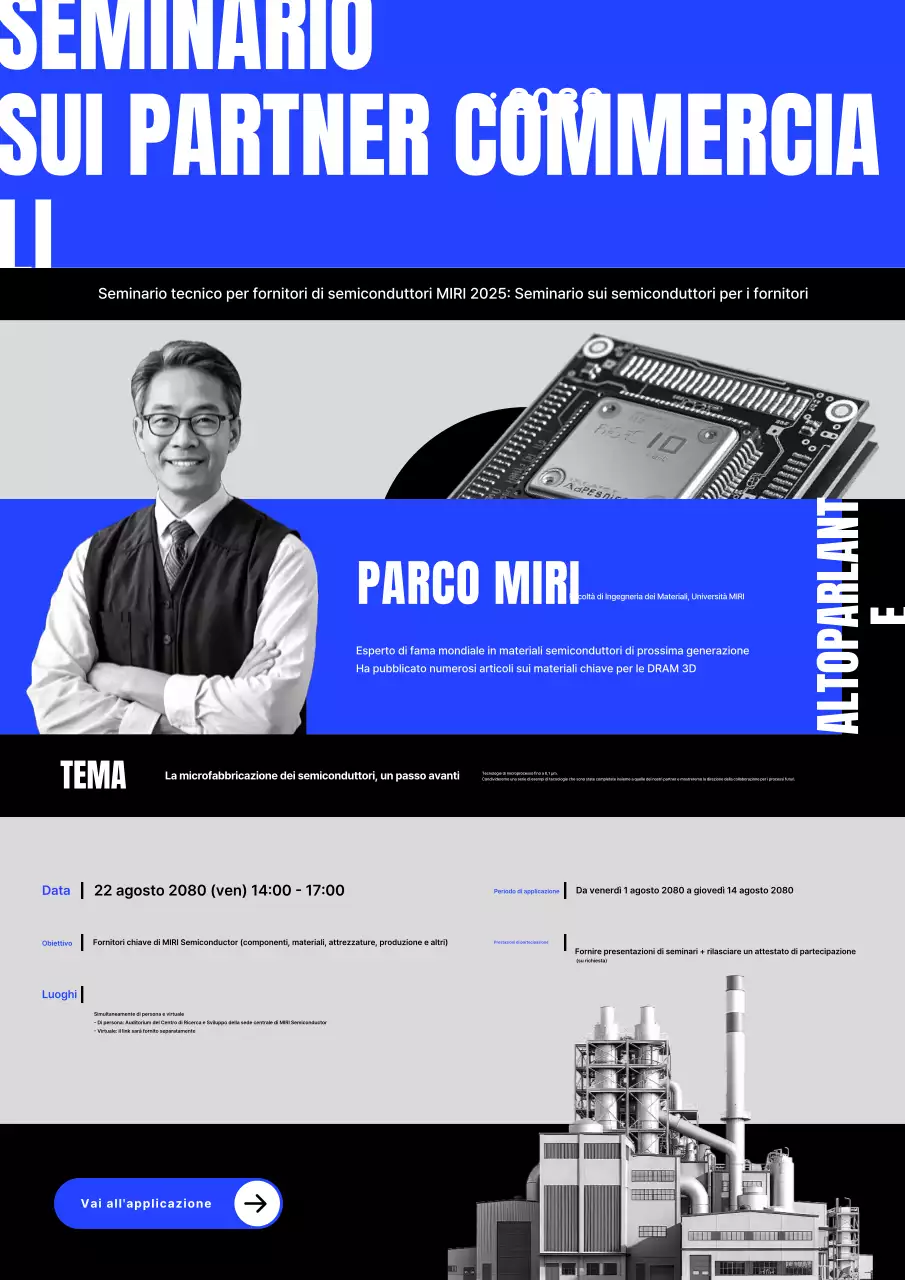 Promozione del seminario sulla tecnologia dei partner di semiconduttori di tendenza di Blue