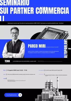 Promozione del seminario sulla tecnologia dei partner di semiconduttori di tendenza di Blue