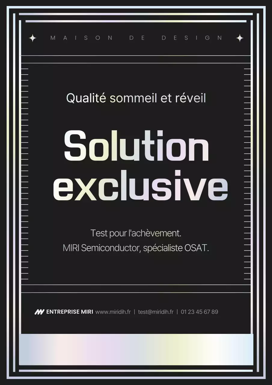 Promotion d'une entreprise moderne de semi-conducteurs en noir
