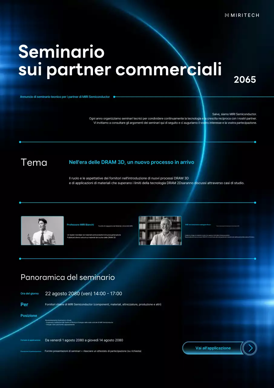 Promozione del seminario sulla tecnologia dei partner di semiconduttori sofisticati di Blue