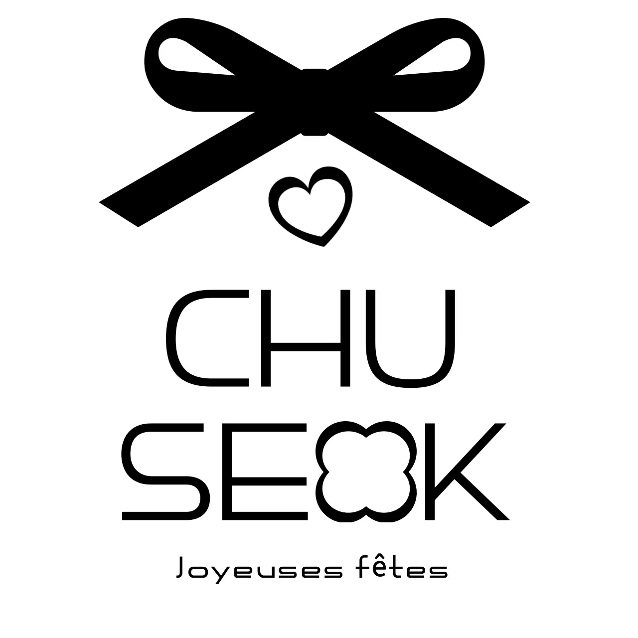 Célébration de Chuseok en noir et simple