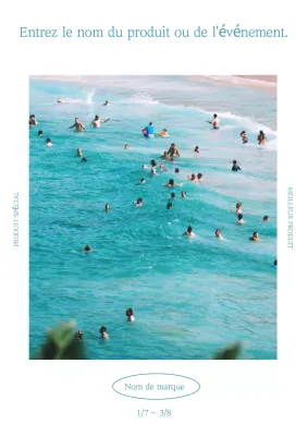 Publicité rafraîchissante pour l'été à la menthe