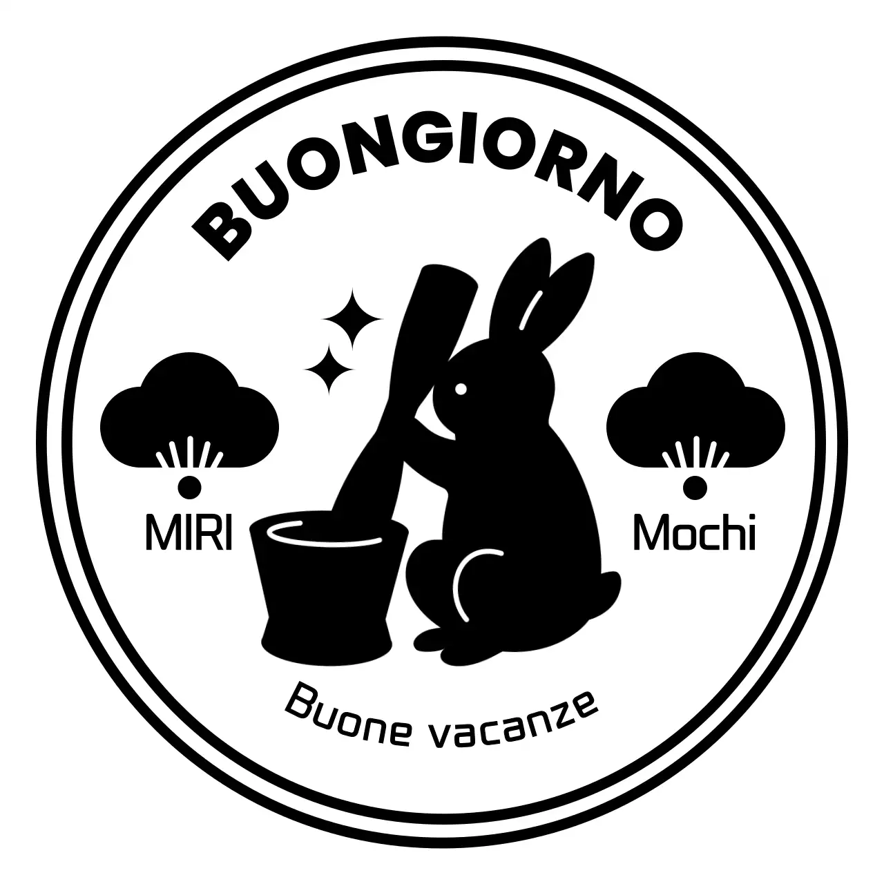 Cartolina Chuseok semplice nera