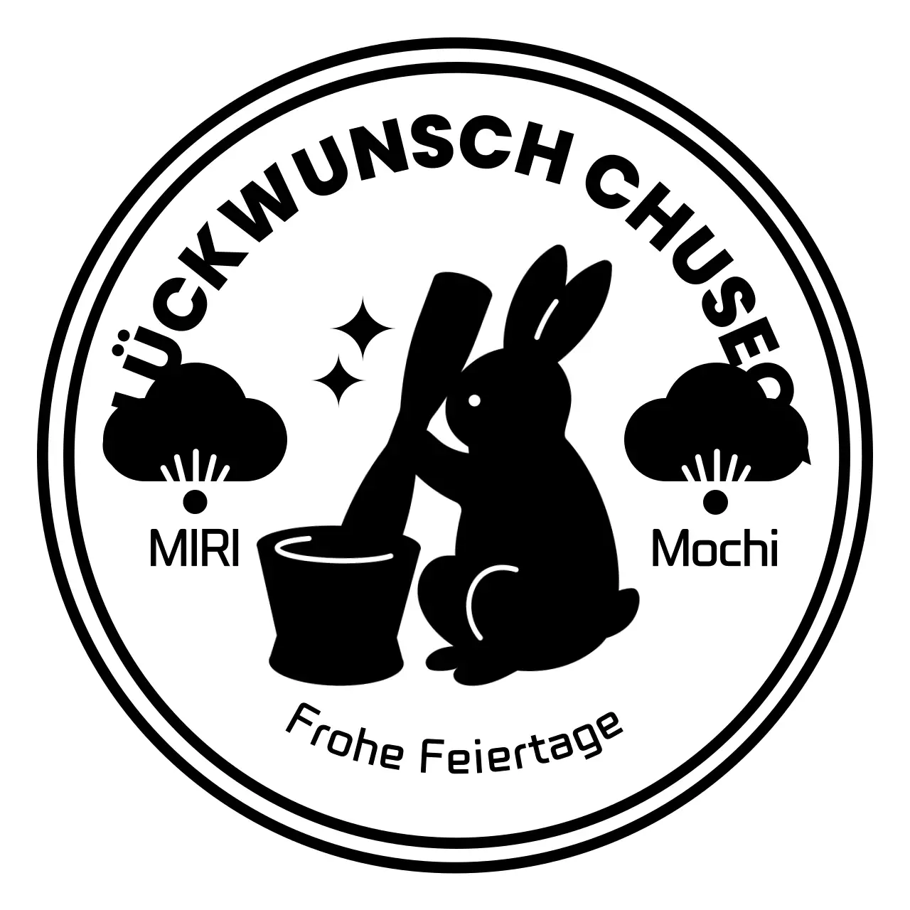 Schwarze einfache Chuseok-Postkarte