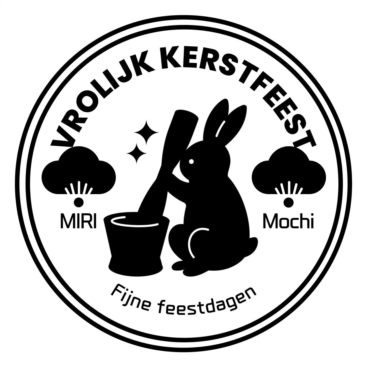 Zwarte eenvoudige Chuseok-ansichtkaart