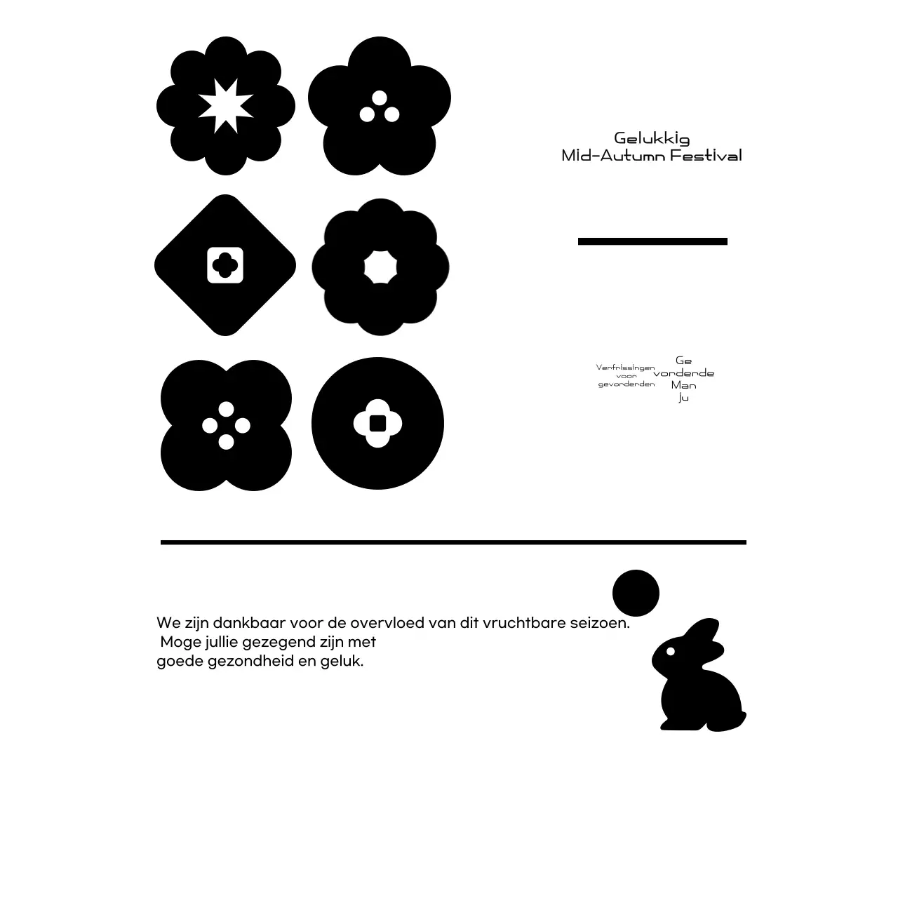 Zwart Traditioneel Chuseok Festival