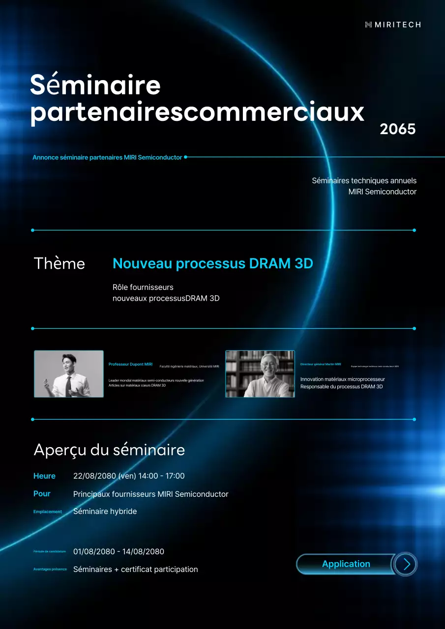 Promotion du séminaire technologique de Blue destiné aux partenaires en semi-conducteurs sophistiqués