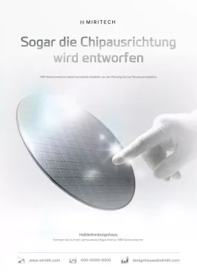 Eine stilvolle weiße Werbung für Halbleiterprodukte