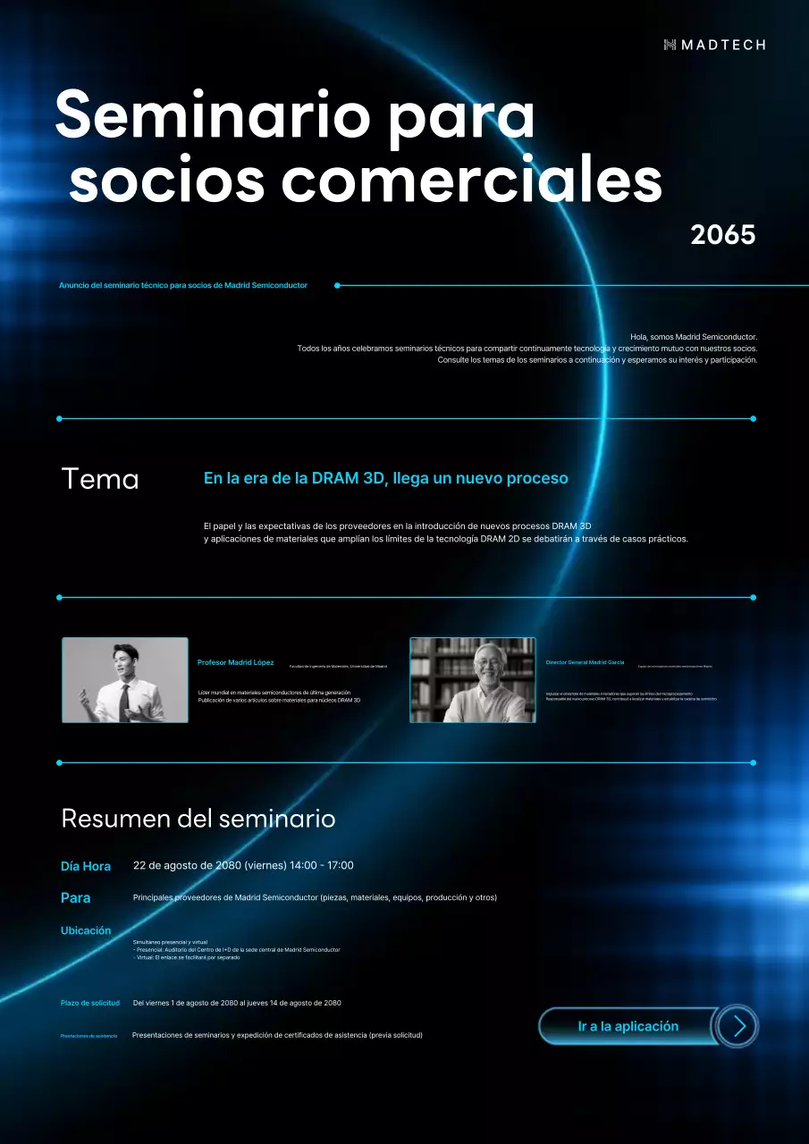 Promoción del seminario de Blue sobre tecnología sofisticada para socios de semiconductores