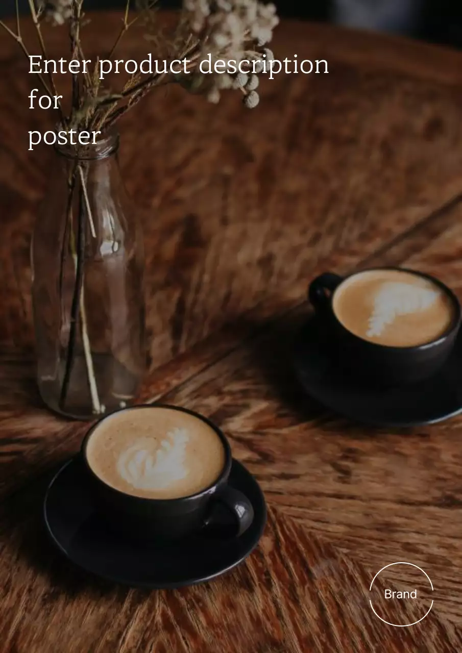 Quảng cáo tiệm bánh hiện đại màu be