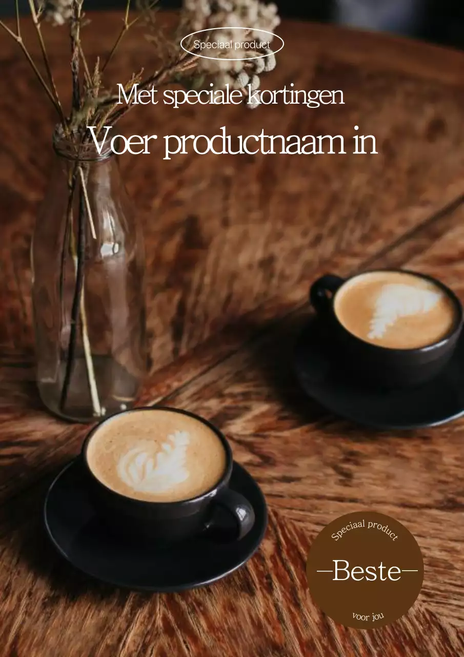 Beige moderne bakkerijadvertentie