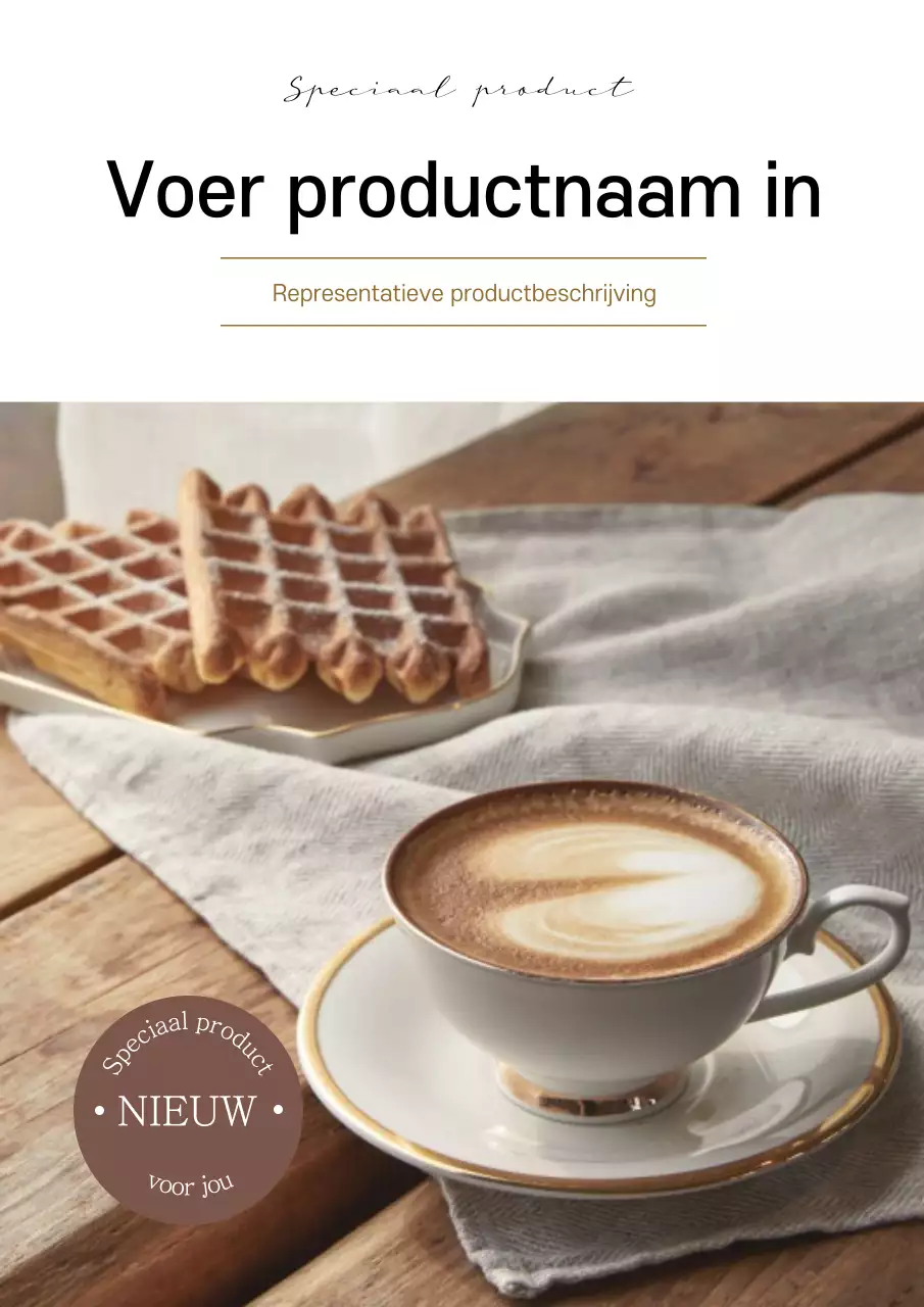 Beige moderne bakkerijadvertentie