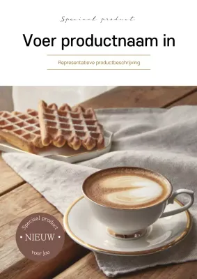 Beige moderne bakkerijadvertentie