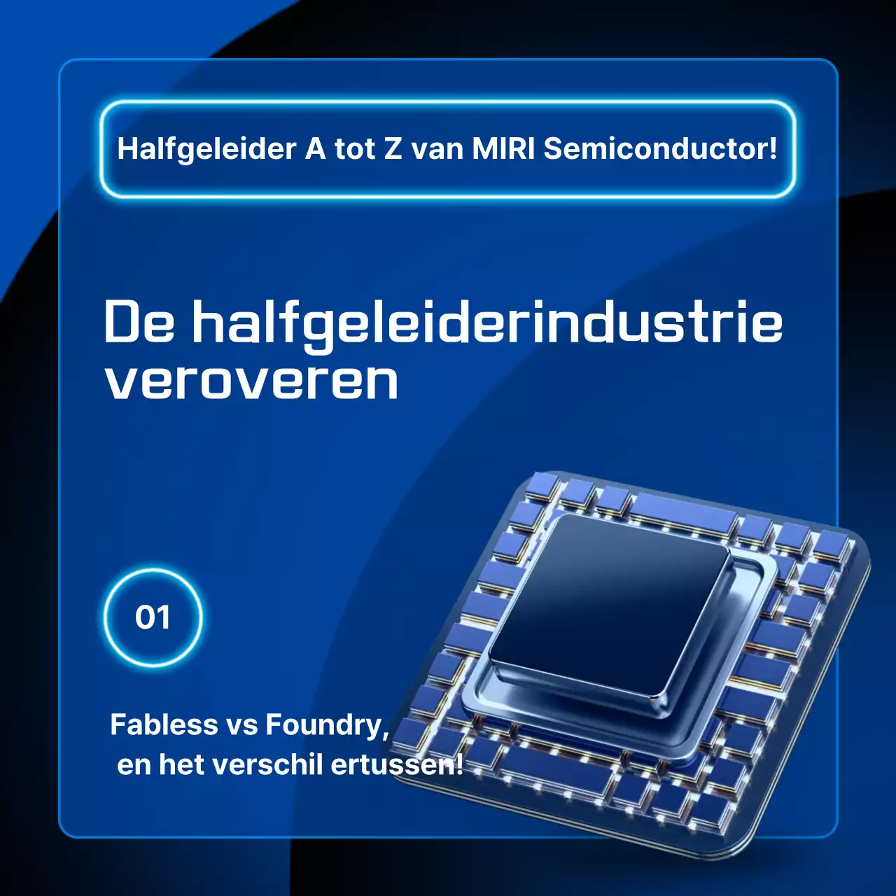 Blauwe moderne halfgeleiderinformatieoverdracht