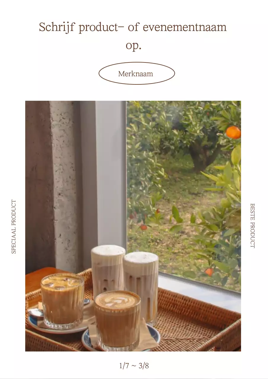 Beige moderne bakkerijadvertentie