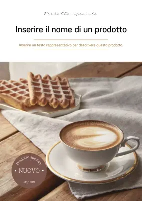 Pubblicità della panetteria moderna beige