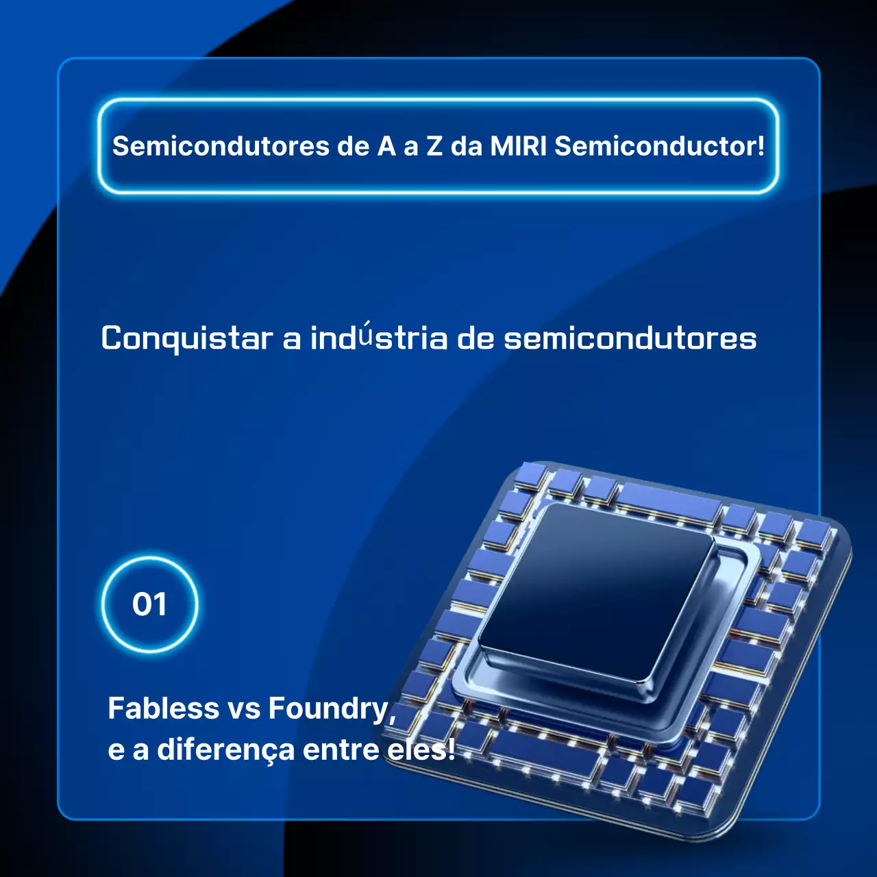 Transmissão de informações de semicondutores modernos azuis