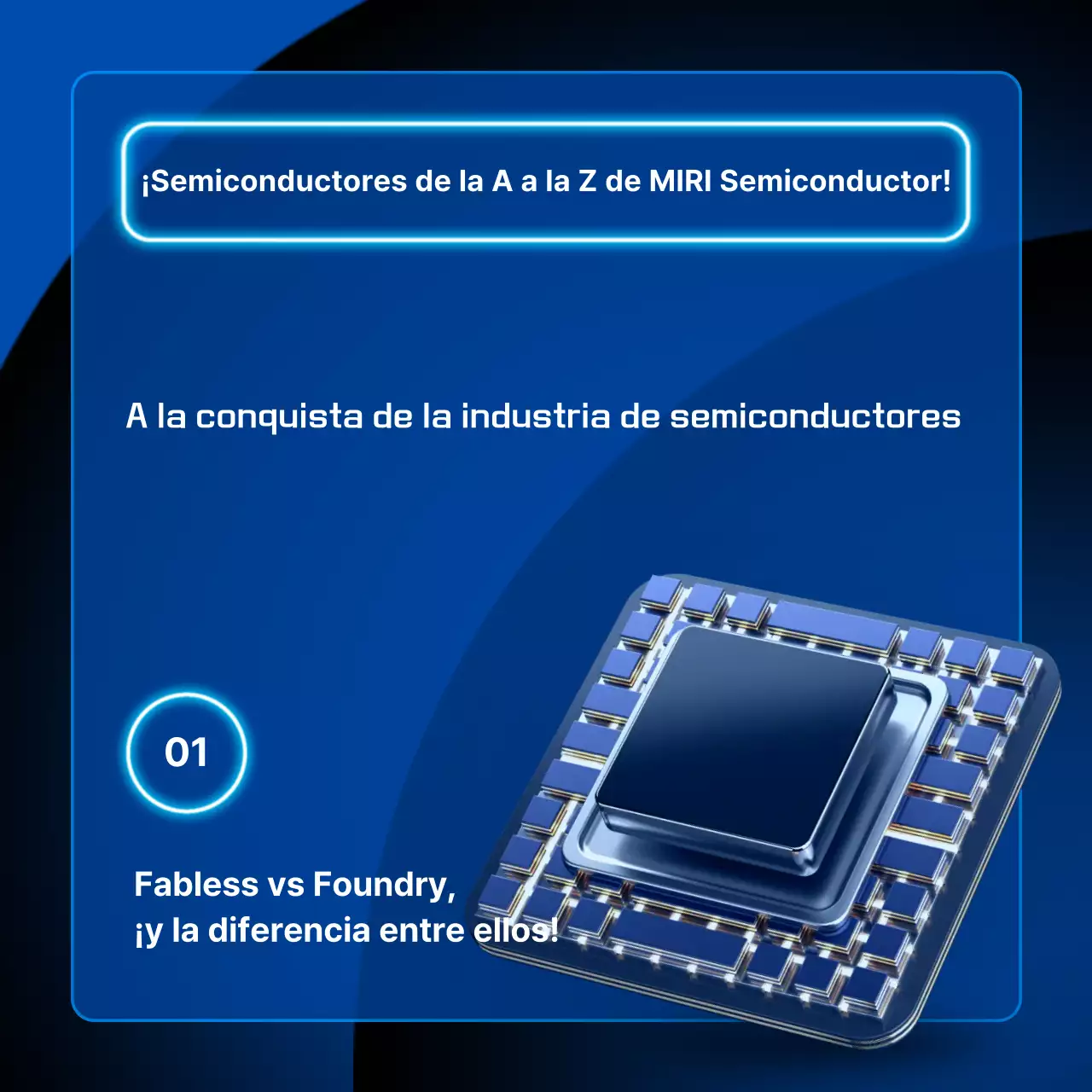 Transmisión de información de semiconductores modernos azules