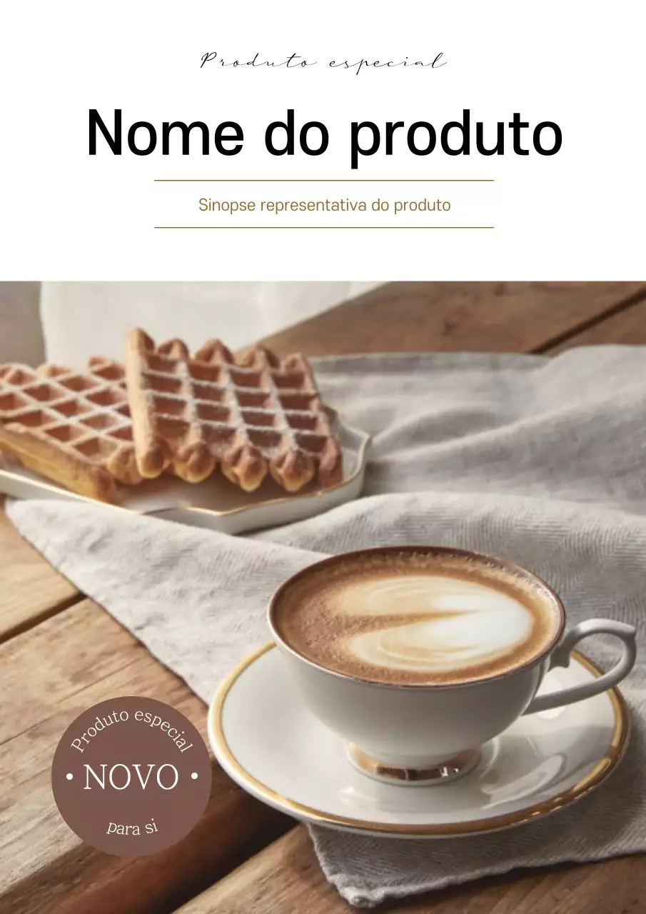 Anúncio de padaria moderna bege