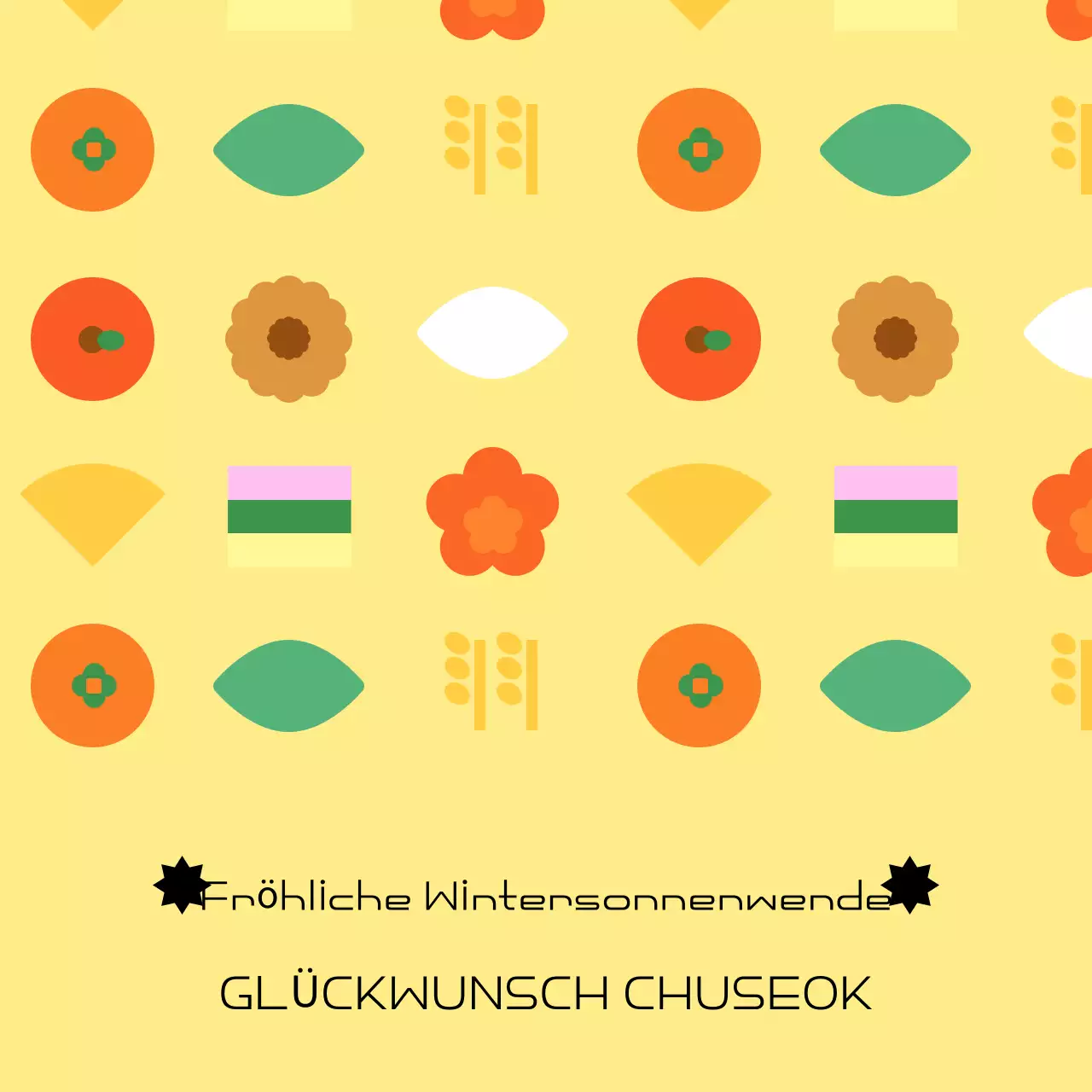 Gelbes traditionelles Chuseok-Fest