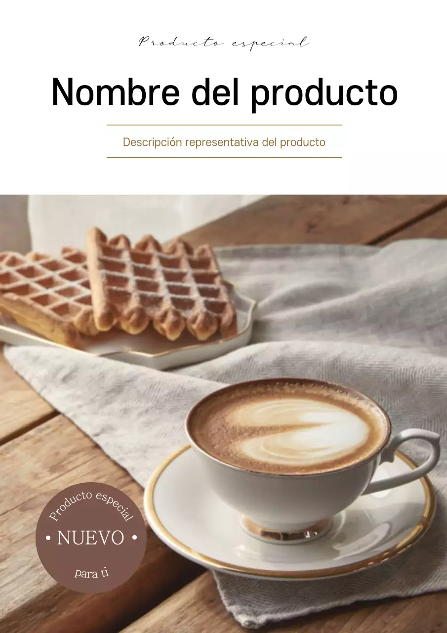 Anuncio de panadería moderna beige