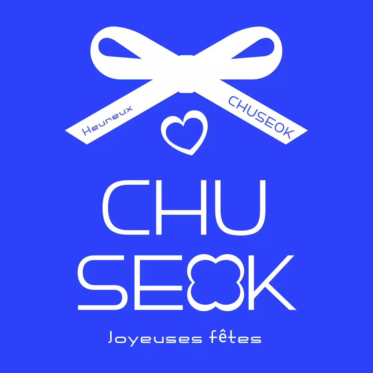 Célébration simple et bleue de Chuseok