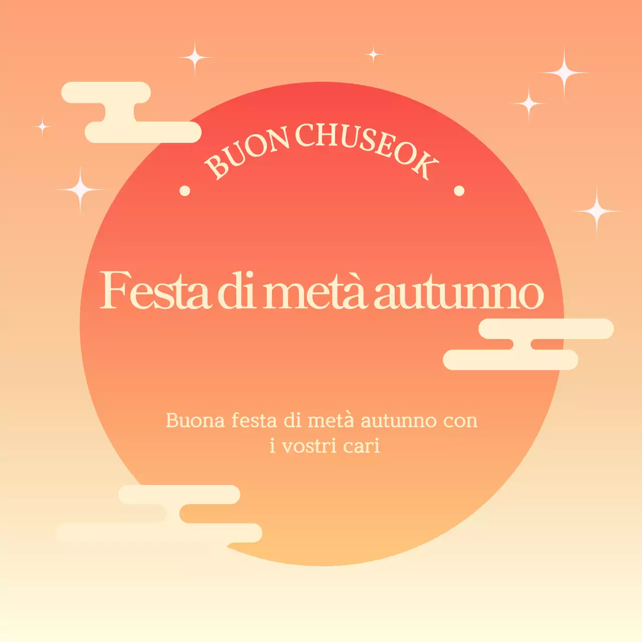 Saluti tradizionali del Ringraziamento Chuseok sfumati