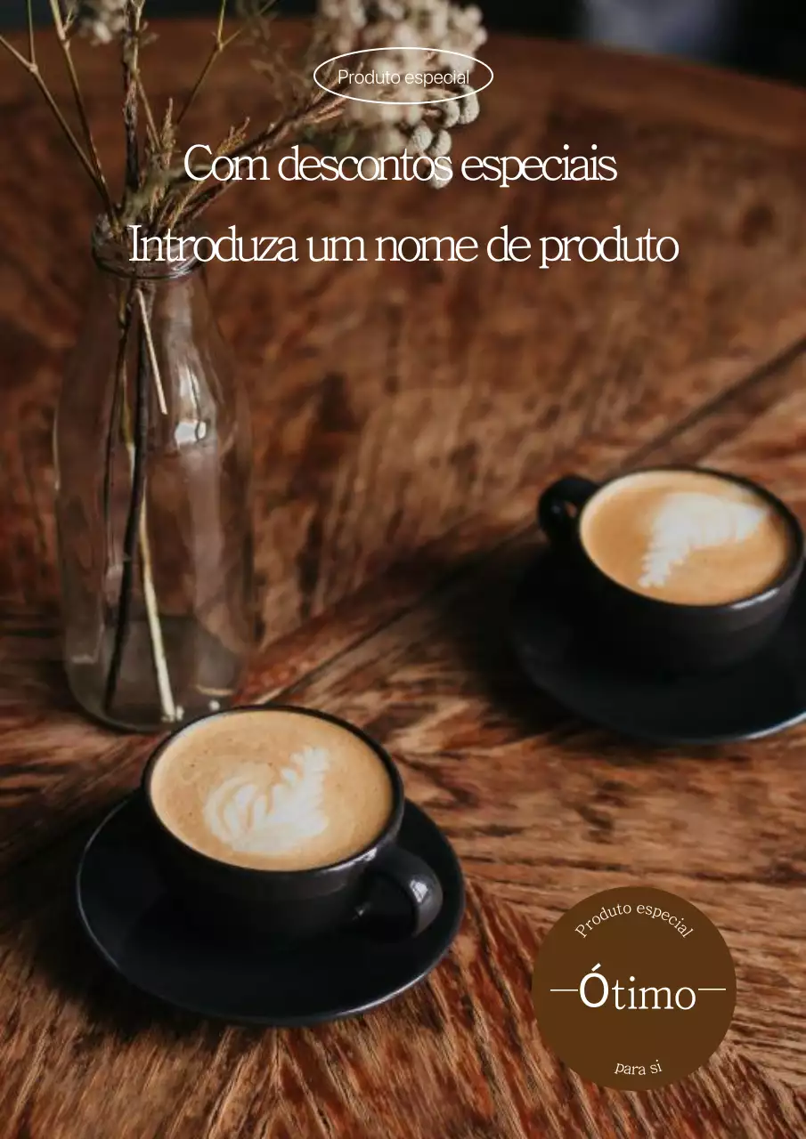 Anúncio de padaria moderna bege