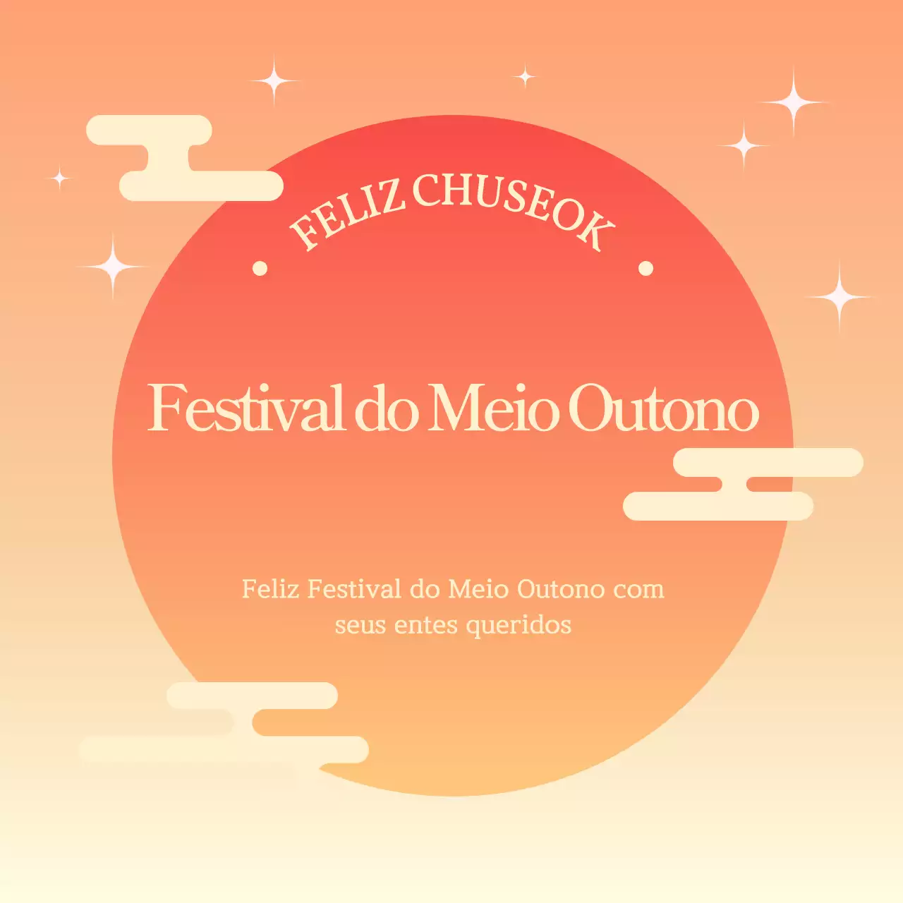 Gradiente Tradicional Chuseok Obrigado Saudações
