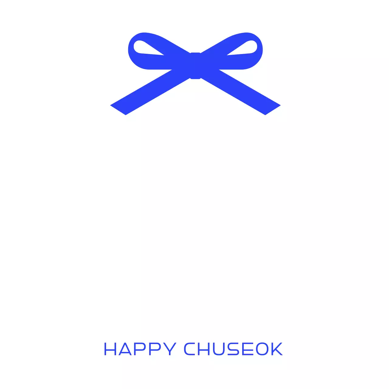 Celebração Azul Simples Chuseok