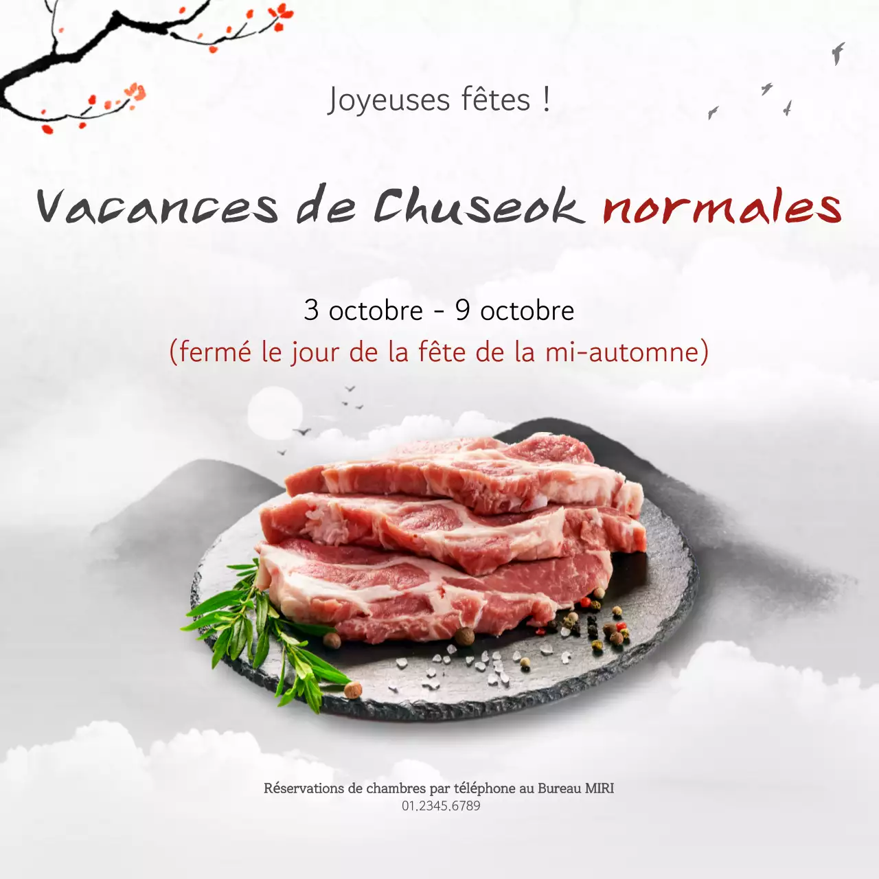 Guide traditionnel gris de Chuseok