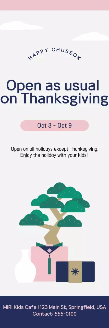 Pink Simple Chuseok Guide