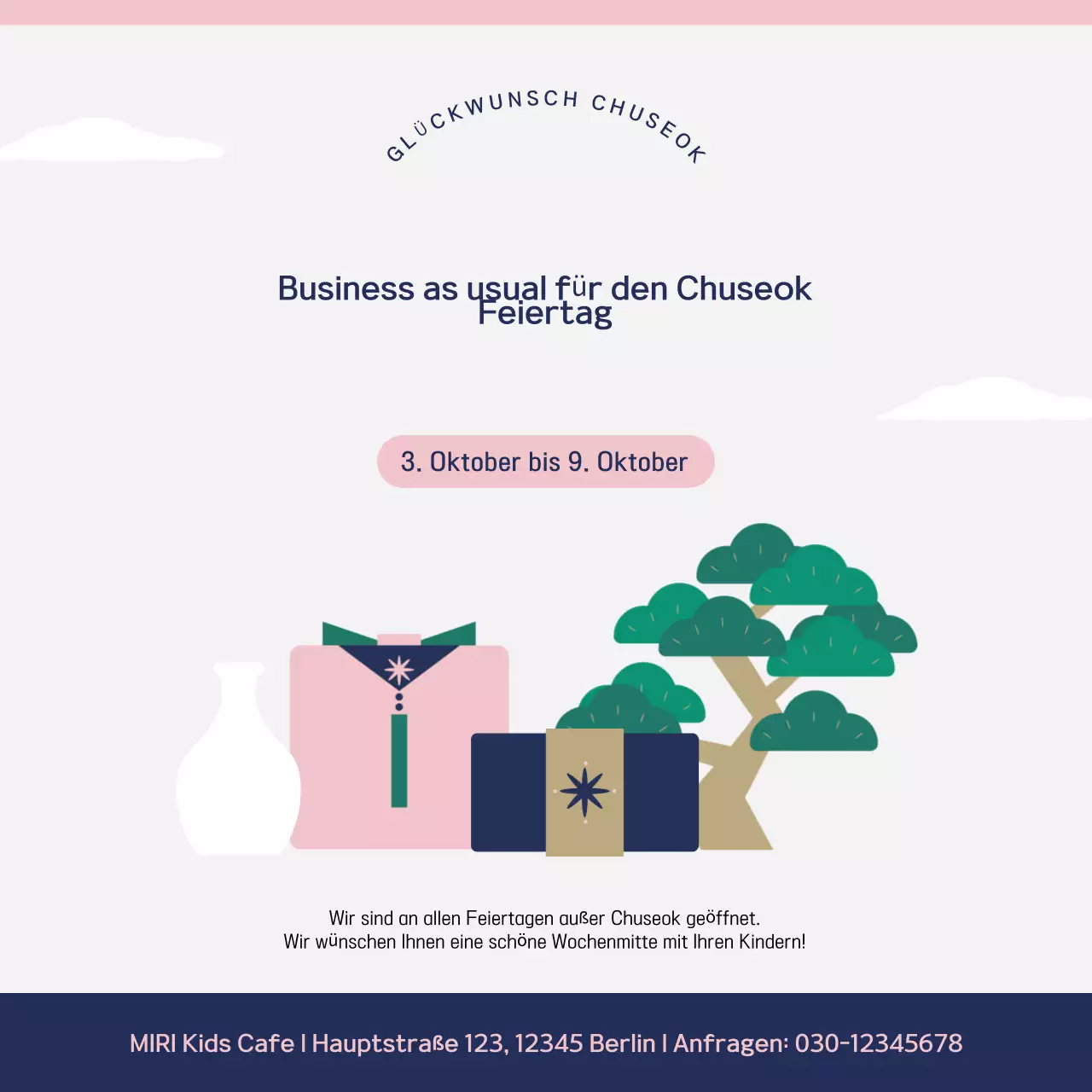 Pink Simple Chuseok-Leitfaden