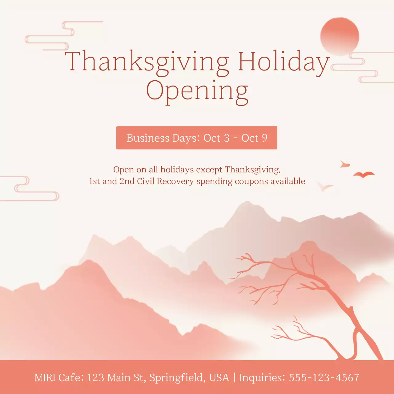 Orange Traditional Chuseok Guide