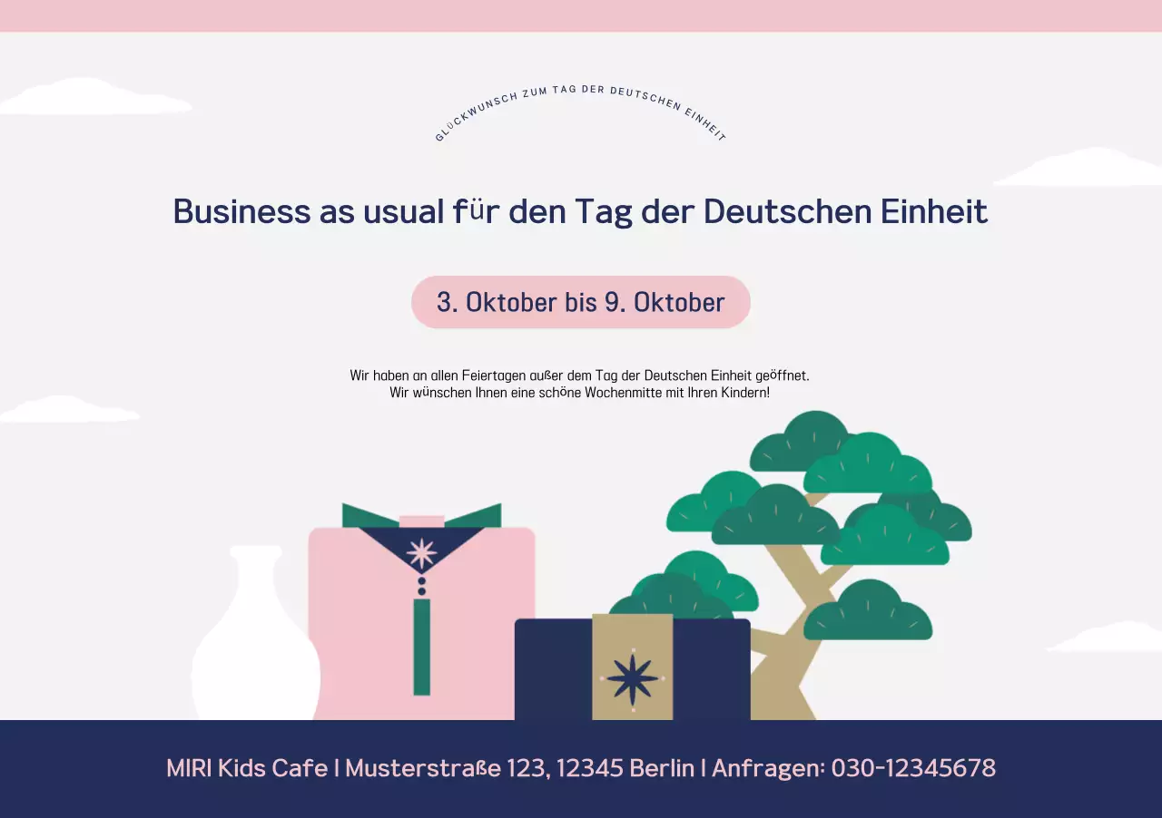 Rosa einfacher Chuseok-Hinweis