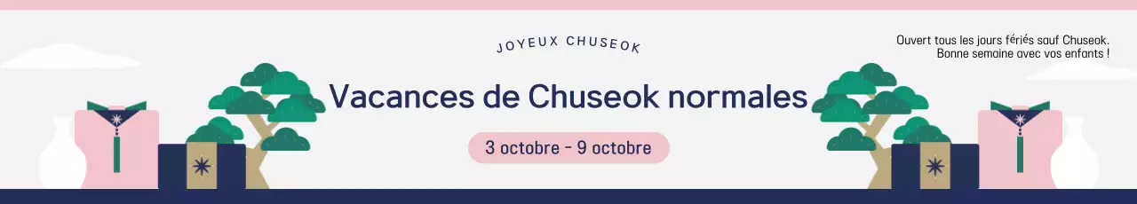 Guide traditionnel rose de Chuseok