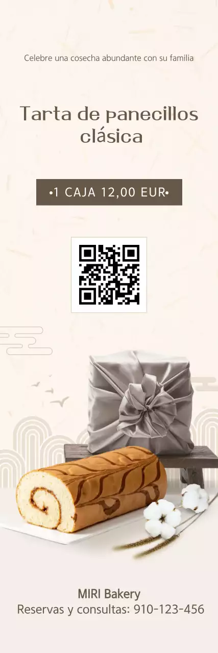 Anuncio tradicional de Chuseok en beige