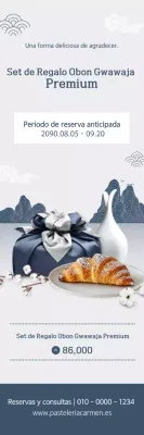 Anuncio tradicional gris de Chuseok