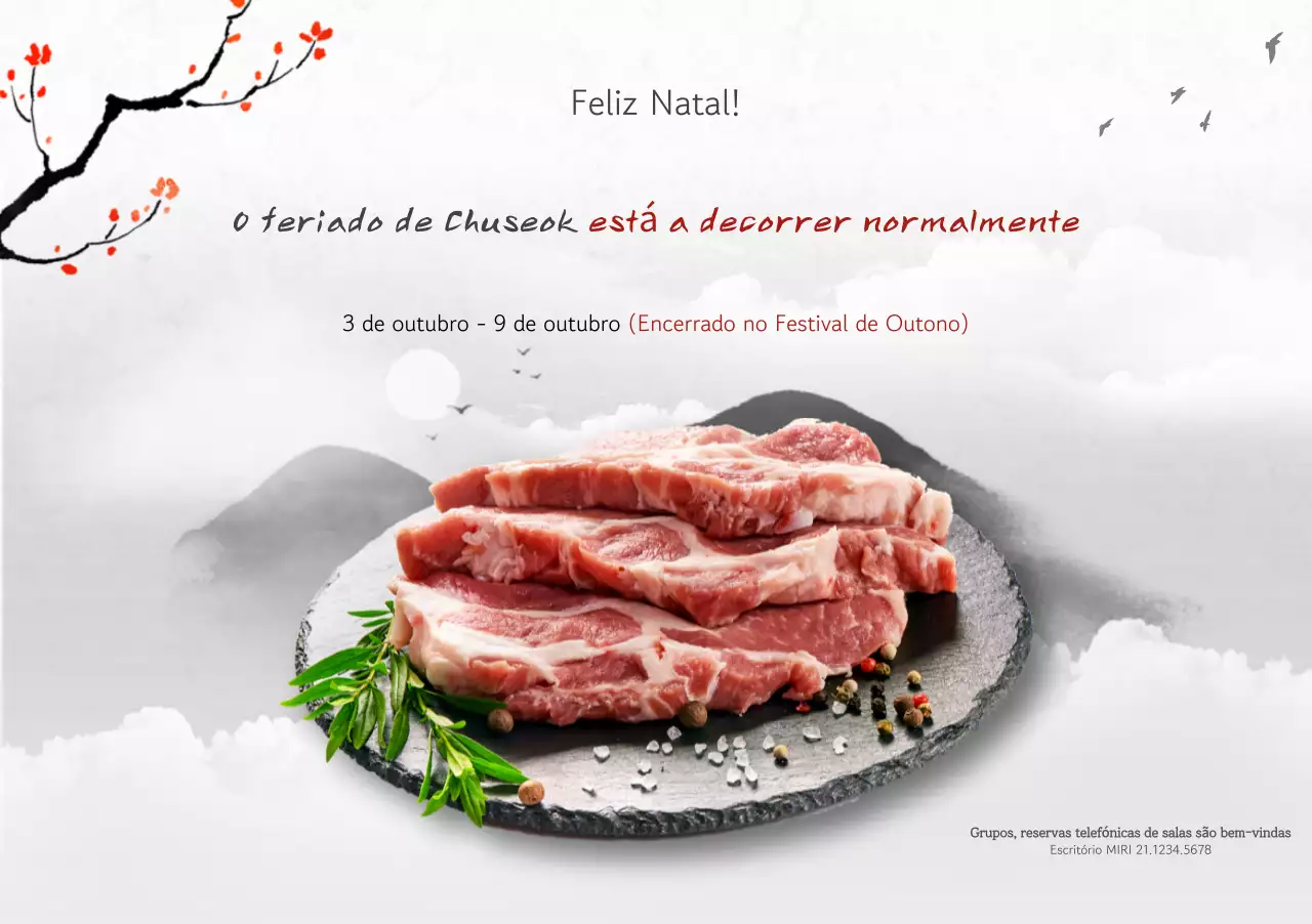 Promoção Chuseok Tradicional Cinza